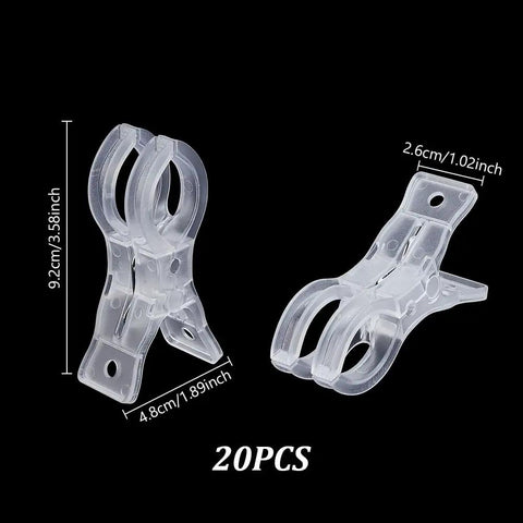 Super Sturdy Clear ABS Plastic Spring Clips For Balloons 20 Pc Heavy Duty Holder Set Perfect For Birthday Weddings Backdrop Decor And Party Crafting That Lasts A Long Time. Clear ABS balloon spring clips, 9.2 x 4.8 x 2.6 cm, 20 pcs