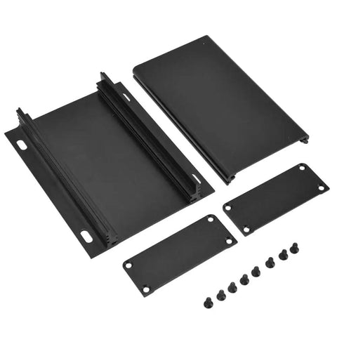 Durable Aluminum Electrical Enclosure Box For Circuit Boards, Split Enclosure With Heat Dissipation, Waterproof, Industrial Grade Protection, Easy Mounting, 25x84x110mm black parts