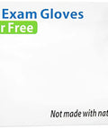 Built Tough Powder Free Nitrile Exam Gloves With Killer Textured Grip And Real Deal Burst Proof Strength For Medical Or Food Tasks, Latex Free Snug Fit, Blue Medium, 100 Count packaging showing powder-free disposable nitrile exam gloves.