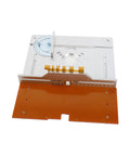 Heavy Duty Aluminum Router Table Insert Plate Set For Woodworking Benches with clear scale markings and angle gauge.