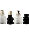 Five Layer Vacuum Suction Cup For Industrial Pneumatic Manipulator VP Series light purple and black silicone gripper pads displayed.