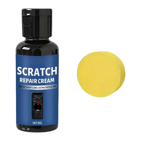 Advanced Scratch Repair Cream For Glass Phone Screens And Other Devices 30G Repair Set, bottle and cream texture visible