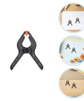 Top Grade Heavy Duty Plastic Spring Clamps Kit With 2 Inch Multi Function Backdrop Clips Perfect For Woodworking DIY Crafts And Studio Use Featuring Lasting Elasticity Portable Design For Office Or Photography Projects Anytime black 2 inch plastic spring clamp