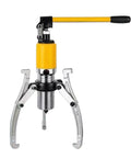 Beefy Hydraulic Gear Puller Kit With 2 And 3 Jaw Convertible Claws for wheel bearing removal and hub extraction, yellow handle