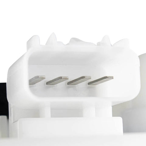 Direct Replacement Fuel Pump Module Assembly With Original Equipment Equivalence And Straightforward Boltup Design For Effortless Garage Swaps And Dependable Weekend Getaways close-up of electrical connector with metal pins.