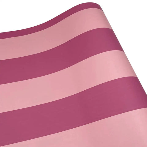 Rose Pink Stripe Peel And Stick Wallpaper Self Adhesive Vinyl Removable Wall Covering For Cabinets Drawers DIY Room Flip With A Rad Chic Vibe Easy Apply Covers Forty Eight Total Sq Ft, showing bold pink and magenta stripes.