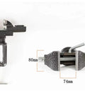 Heavy Duty Clamp On Vise With 360 Degree Rotating Jaw, 3.2 Inch Wide Jaw, Edge Mount Benchtop Vise, Black Finish, side view