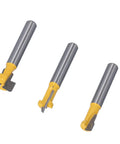 Fabater Keyhole Router Bits Set For Backlash Free T Slot And Sealed Bearing 1/4 Inch Shank with dual blade cutters.