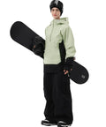 Women's 3L Ski Jacket With Recco Hooded Anorak Pullover Insulated Waterproof Snow Coat Baggy Fit For Snowboarding And Skiing