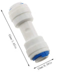 Five Pack One Quarter Inch Quick Connect Pipe Fittings For Reverse Osmosis Systems Equal Straight Plastic Water Line Connectors