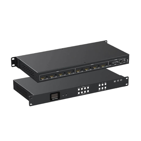 4K Seamless HDMI Switch Splitter delivers flawless plug and chug action with KVM switching for multi-monitor setups.