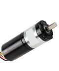 Industrial Heavy Duty Brushless DC Planetary Gear Motor 12V And 24V With Built In Drive For Automation Machinery showing motor body and shaft.
