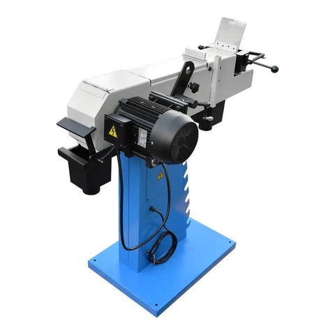 Pro Grade Heavy Duty Industrial Tube And Profile End Belt Grinder 4 X 78 Inch High Speed Metalworking Sander with motor and stand