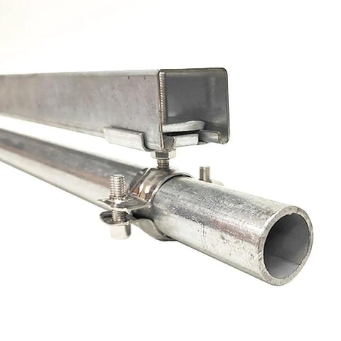 Eight Pack Contractor Grade Strut Clamps For Rigid Conduit And Emt Pipe Featuring 360 Degree Rotation Galvanized Steel Hold Downs Compatible With Metal Channels And Pex Lines For Zero Hassle Install