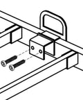 Heavy Duty Anti Slide Mattress Brackets Set Of 6 Adjustable Steel Bed Frame Stops showing detailed clamp installation with screws.