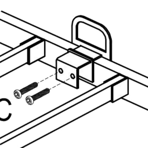 Heavy Duty Anti Slide Mattress Brackets Set Of 6 Adjustable Steel Bed Frame Stops showing detailed clamp installation with screws.