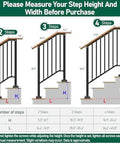 Guide for measuring step height and width for Heavy Duty 3 Step Outdoor Hand Rails For Stairs And Deck Rustproof Metal Build.