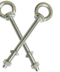 Shoulder Eye Bolts M8 Stainless Steel Built Tough Heavy Duty With Washers And Nuts For Lifting And Securing Cables And Wires