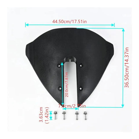 Whale Tail Hydrofoil Stabilizer For Outboard Motors 15 To 300HP Marine Boat Fins with dimensions and screws
