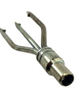 Galvanized 3 Prong Flat Trident For Spearfishing Freediving And Scuba Diving, 6mm Thread For Polespears Hawaiian Slings, 4 inch length