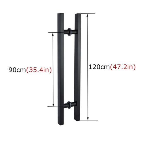 Rock Solid And Built Tough Heavy Duty Commercial Door Pull Handles In 304 Stainless Steel Double Sided Entry Door Hardware For Wood Steel Aluminum Glass Barn Doors With A Smooth Protective Coating At 90 By 120 Centimeters