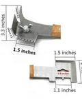 7 in 1 Beekeeping Tool With Wooden Handle featuring measurements and details of metal scraper and lifter parts