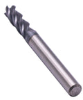 3/16 in solid carbide end mill, AlTiN coated, 4-flute, 30° helix, side view