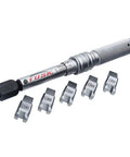 Spoke Torque Wrench Kit Adjustable 30 To 150 In-Lb With Five Drop-Forged Heads For Spoke Nipples 6.1 6.3 6.6 6.8 6.9 mm Built-In Torque Click In A Compact Carry Case Pro Grade, with 5 heads