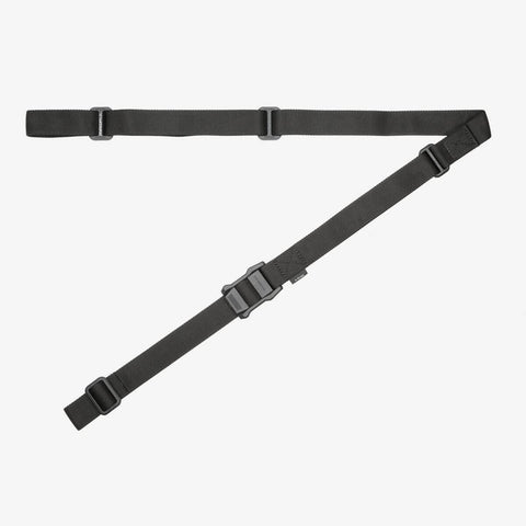 MS1 Two Point Quick Adjust Sling With Rapid Length Change For Easy Shoulder Transitions And Snag Free Carry That Feels Secure All Day Black Ideal For Range Days And Everyday Use With Rugged Webbing And Smooth Non Slip Slider, top view