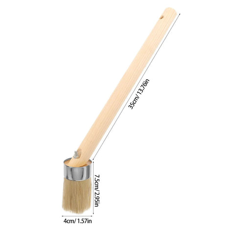 Wood Handle Paint Brush And Detail Brush For Stain And Wall Painting Pro Grade Lightweight Painter Pro Workhorse with dimensions