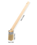 Wood Handle 50mm Round Bristle Paint Brush For Precise Edge Painting In Home Walls And Stains Natural Bristles For Oil Or Latex Paint Pro Grade DIY Friendly Tool With Smooth Clean Coverage showing dimensions