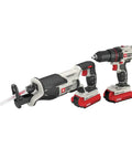 Top Shelf 20V Max Cordless Drill And Reciprocating Saw Combo Kit With High Speed Drive And All Metal Gearbox, two tools with lithium batteries.