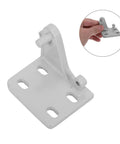 Heavy Duty Metal Refrigerator Door Hinge Replacement Kit For Freezer And Kitchen Cooling No Sweat DIY Swap Double Pack light gray hinge detail.