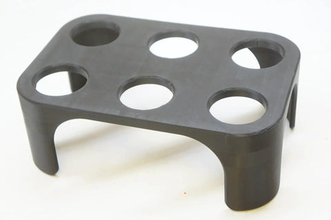 CNC Collet Tool Holder Rack For CAT40 BT40 NMTB40 40 Taper Systems Holds Up To 6 Tools, black durable frame with 5 round slots