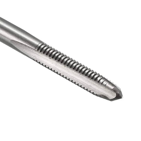 Close-up of M4 X 0.7mm High Speed Steel Machine Tap 3 Flute Straight Taps For Cutting New Threads And Repairing Damaged Threads DIY Tool Set Pack Of 2