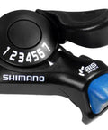 Seven-Speed Right Hand Bike Shifter Upgrade, black and silver, ergonomic design, easy-grip lever, durable for MTB bikes