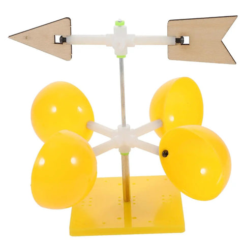 Weather Vane Educational Kit With Wind Indicator For Classroom Science Projects Durable Plastic Wind Tool assembled with yellow cups