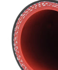Close-up of High Temp 3-Ply Reinforced Silicone Coolant Cap Bypass Heater, 5/16 Inch (8mm) Fit, Black, with 4mm Wall