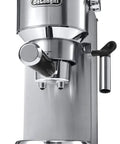 Top Drawer Stainless Steel Espresso Machine And Coffee Maker With Built In Milk Frother For Killer Cappuccinos, front view.