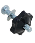 Beefy T Track Knob And Hardware Kit With 1/4-20 Screws 1-3/4 In Black Hex Nuts And Galvanized Iron Flat Washers 6 Pack