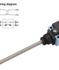 TZ-8167 BM-8167 Limit Switch with flexible spring arm and wiring diagram for industrial machinery and CNC equipment