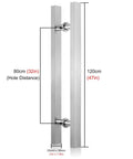 Sliding Barn Door Pull Handle Kit With Install Tools For Wood And Glass Doors No Fuss Two Hole Install Heavy Duty 304 Stainless Steel Rust Resistant Front Entry Push Pull Handle Silver 120cm