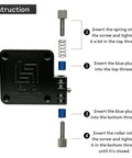 Instruction guide for Heavy Duty Auto Door Closer With Zero Drill Install, showing assembly steps and components.