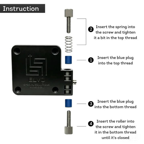 Instruction guide for Heavy Duty Auto Door Closer With Zero Drill Install, showing assembly steps and components.