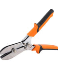 Heavy Duty Five Blade Pro Grade Sheet Metal Crimper Pliers for HVAC Ductwork and Pipe Crimping, stainless and galvanized steel, orange handle