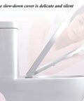 Elongated Toilet Seat With Quiet Close, Grip Tight Bumpers, Easy To Install And Clean, White Comfort Seat For Heavy Duty Use