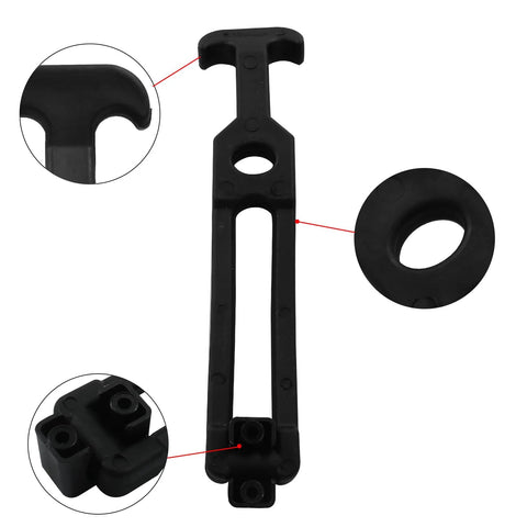 Coufce 2-pack 7.78-inch rubber flexible draw hood latch with T-handle for engine hoods and tool boxes