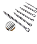 304 Stainless Steel Cotter Pin Clip Assortment Kit 340 Pieces In Six Sizes For Auto Repairs Trucks Lawn Mowers Mechanics Pro Grade Quick Install Fasteners, assorted sizes