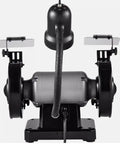 Heavy Duty 6 In Bench Grinder With Variable Speed Dial And Pure Copper Induction Motor front view showcasing adjustable tool rests.