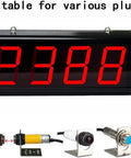 Hella Relentless Dual Laser Digital Counter Meter With Big LED Screen And 20 Meter Tracking Range That Tallies Up To 999999 Pieces showing LED display and compatible sensor plugs.